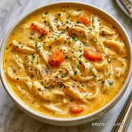 Creamy Chicken Noodle Soup for 6 Servings