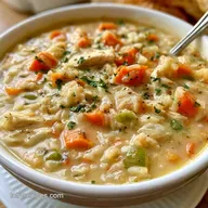 Creamy Chicken Rice Soup in 40 Minutes