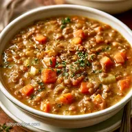 Hearty Lentil Soup for 8 Servings