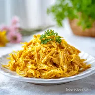 Slow Cooker Honey Mustard Shredded Chicken: Velvety
