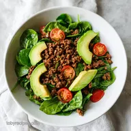 Low Carb Taco Salad Bowl for 4 Servings: Savory and Fresh