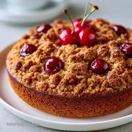 Old Fashioned Cherry Coffee Cake with Streusel
