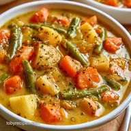 Slow Cooker Vegetable Soup for 6 Servings