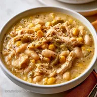 Slow Cooker White Chicken Chili: Creamy