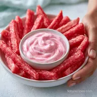 Watermelon Fries with Yogurt Dip