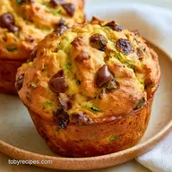 Zucchini Chocolate Muffins with Chocolate Chips