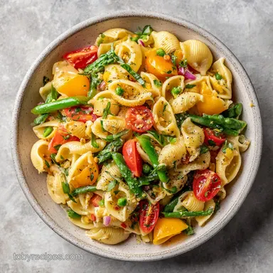 Quick 15 Minute Pasta Salad Recipe: Zesty Mediterranean Style Recipe Card