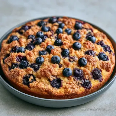 Blueberry Sour Cream Coffee Cake for 12 Recipe Card