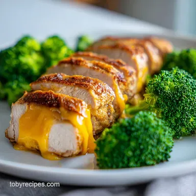 Broccoli Cheese Chicken Breast for 4 Recipe Card