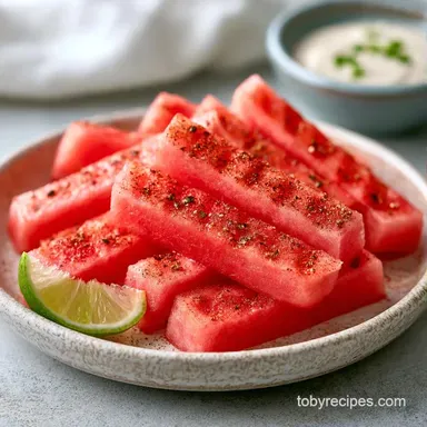 Chili Lime Watermelon with Taj&iacute;n Recipe Card
