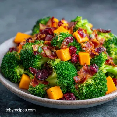 Broccoli Salad Recipe with Bacon Recipe Card
