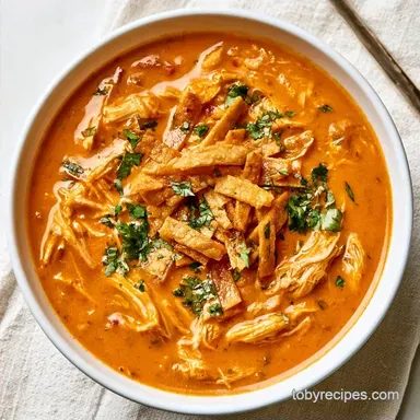 Creamy Chicken Tortilla Soup in 40 Min