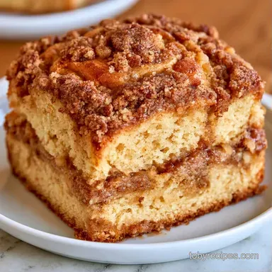 Greek Yogurt Coffee Cake for 10 Slices Recipe Card