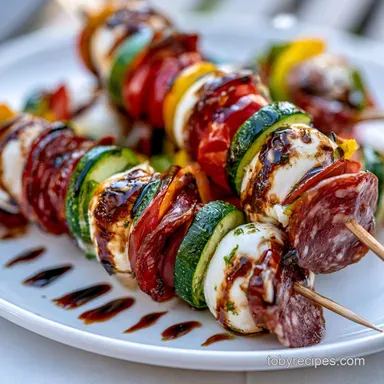 Easy Antipasto Skewers in 15 Minutes Recipe Card