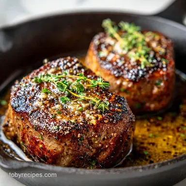 Filet Mignon Garlic Butter in 15 Minutes Recipe Card