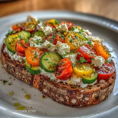 Greek Vegetable Sandwich in 12 Minutes Recipe Card