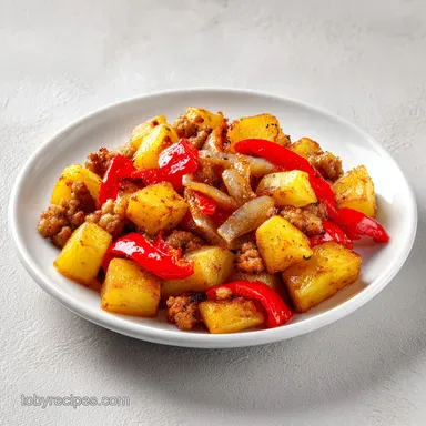 Sausage and Potato Hash: Crispy