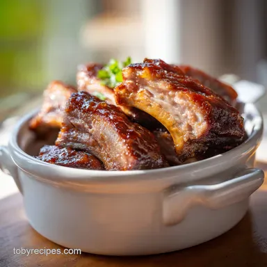 Slow Cooker Baby Back Ribs Recipe for 6 Servings