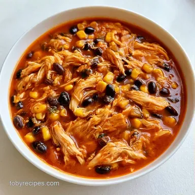 Chicken Enchilada Soup for 6 Servings Recipe Card