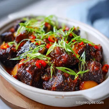 Slow Cooker Short Ribs: 8 Hour Tender Beef Braised in Red Wine Recipe Card