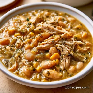 Slow Cooker White Chicken Chili: Creamy Recipe Card