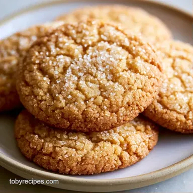 Sugar Topped Butter Cookies: Crisp Recipe Card
