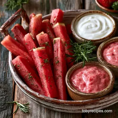 15 Watermelon Fries: Yogurt, Strawberry & Lime