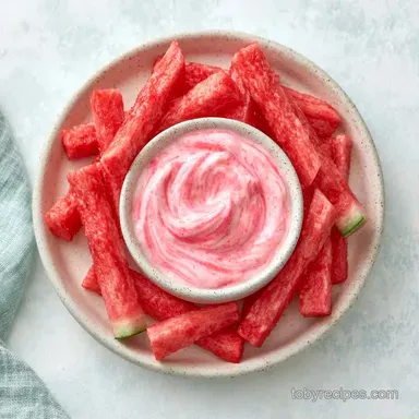 Watermelon Fries with Yogurt Dip Recipe Card