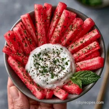 Watermelon Yogurt Fries in 10 Minutes Recipe Card