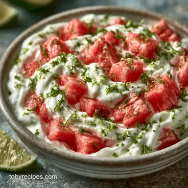 Yogurt Watermelon Dip in 10 Minutes Recipe Card