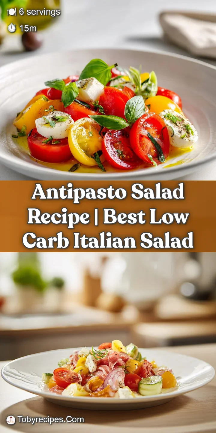 Close-up of marinated artichoke hearts, slivers of salami, and glistening mozzarella pearls glistening.