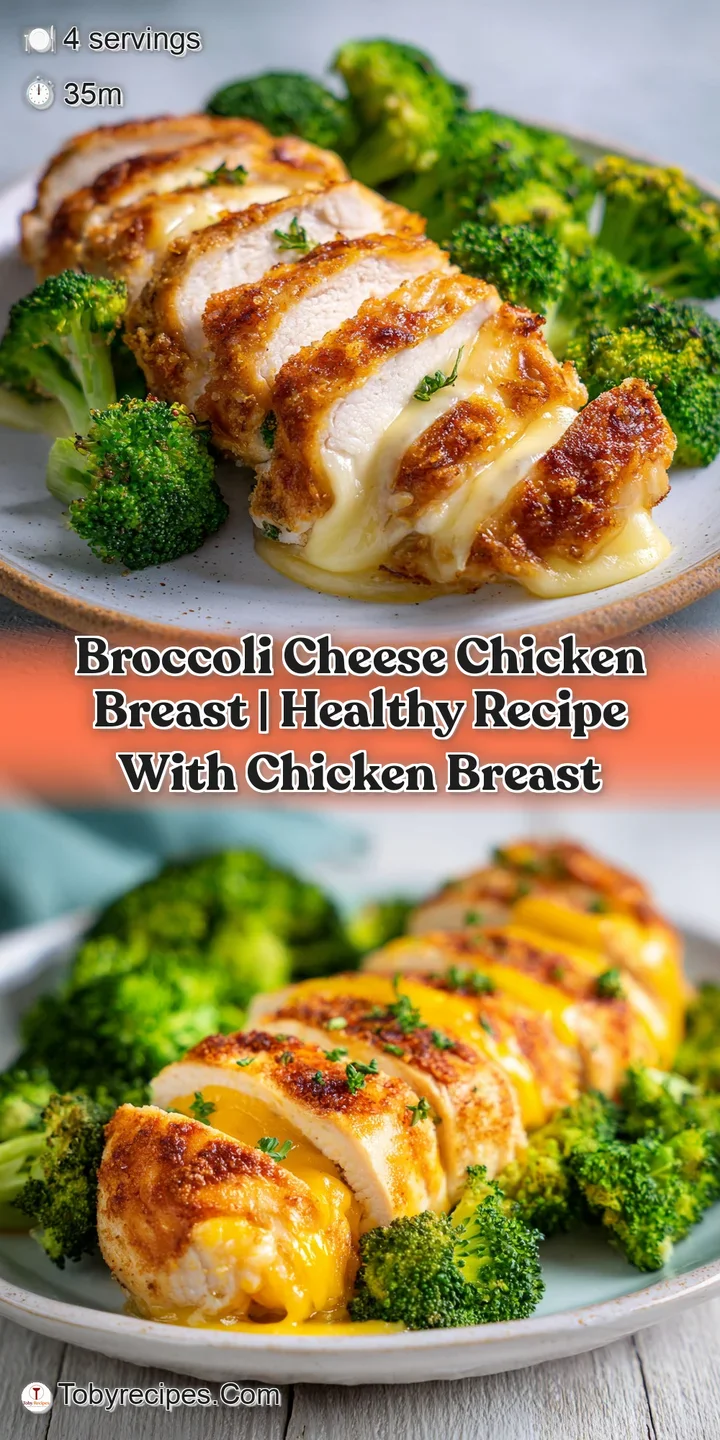 Close-up of bubbling golden cheese stretching over juicy white meat and tender, vibrant green broccoli florets.