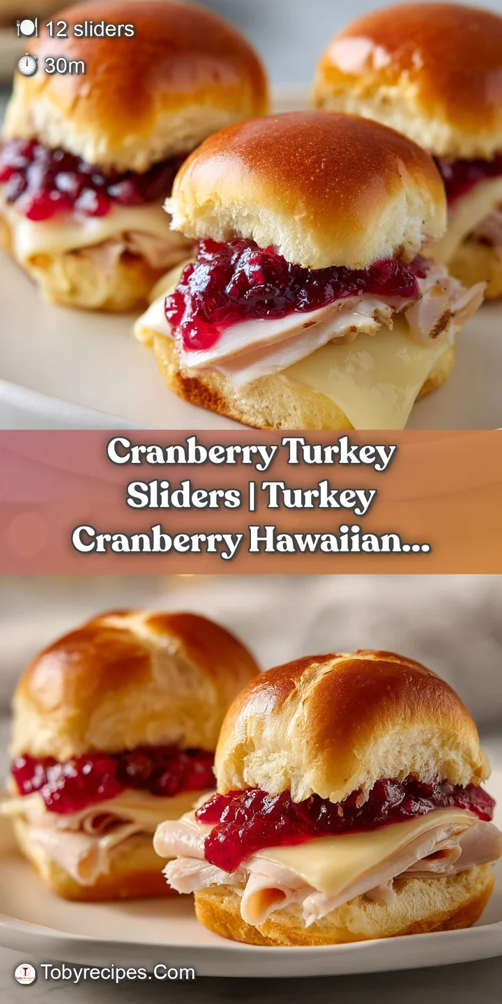 Close-up of melted white cheese dripping over roasted turkey and glossy, deep red cranberry sauce on a bun.