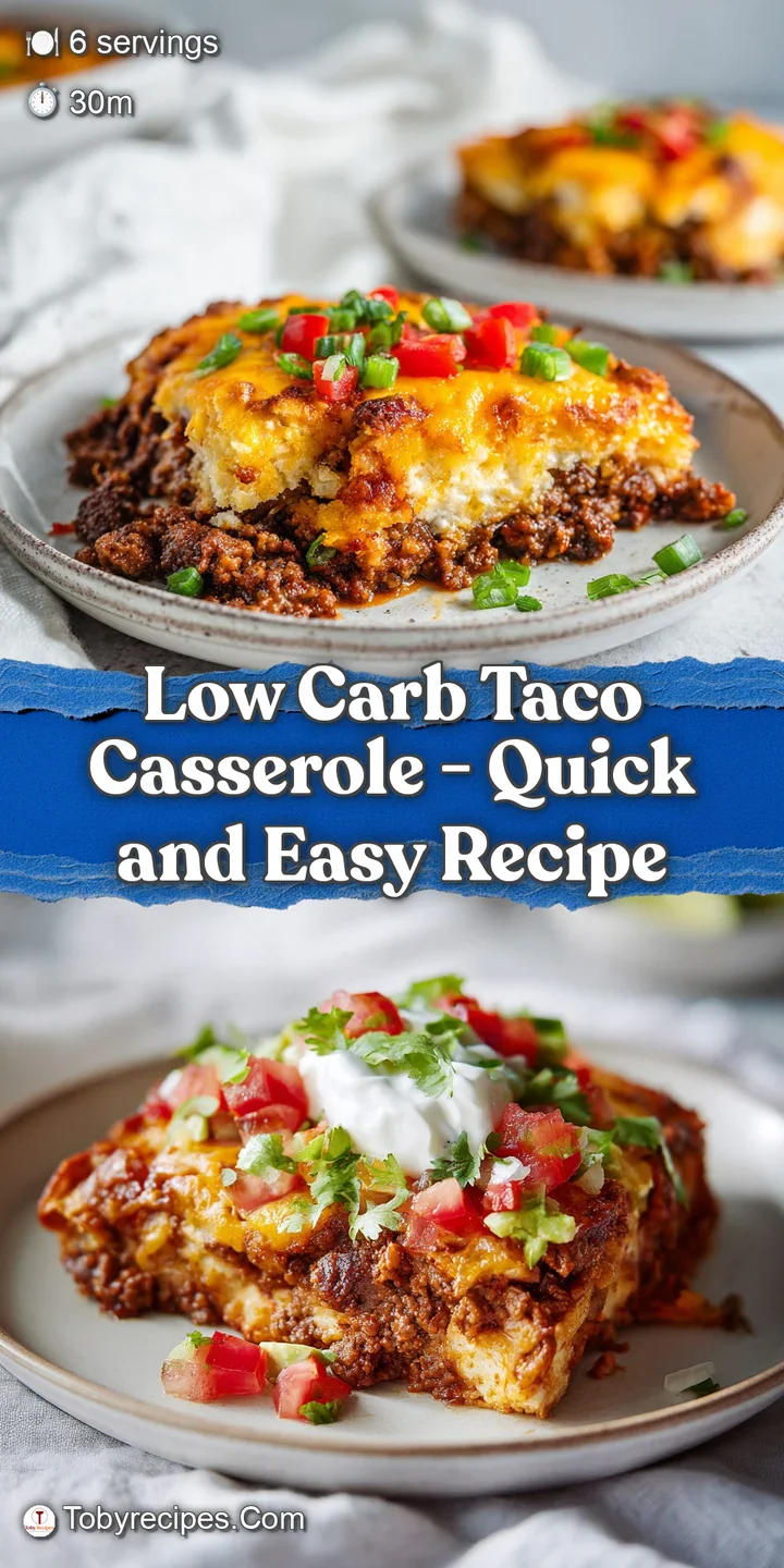 Close-up of a rich, cheesy taco casserole, with visible crumbles of seasoned beef and a hint of melted cheese bubbling.