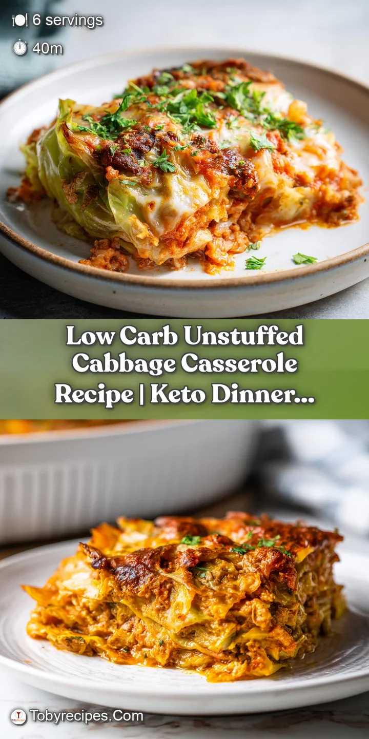 Close-up of rich ground beef and soft cabbage in a savory, golden-brown casserole.