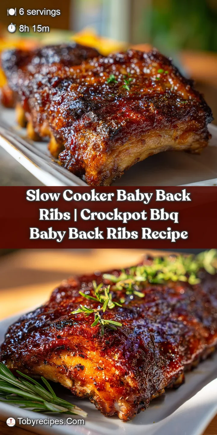 Close-up of smoky, slow-cooked baby back ribs with a caramelized, dark brown crust and juicy interior.