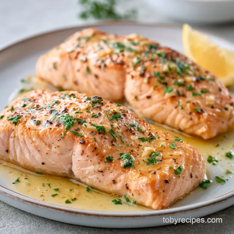 Elegant plated salmon fillet beside vibrant green steamed asparagus and a fresh lemon wedge on a dark slate platter.