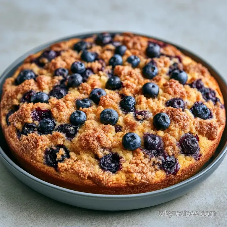 A slice of moist cake with purple berry swirls on a white ceramic plate, dusted with light powdered sugar.