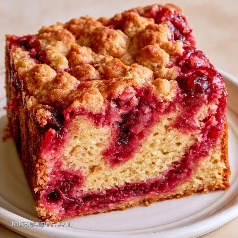 Cranberry Swirl Coffee Cake with Lemon