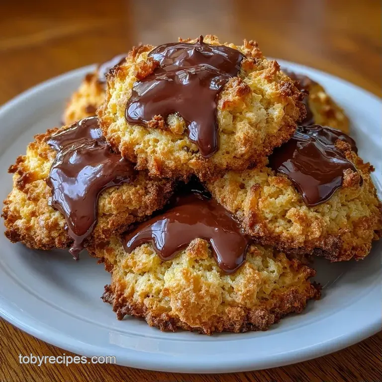 Three warm chocolate cookies stacked on a white plate beside a glass of cold milk and a sprinkle of sea salt.