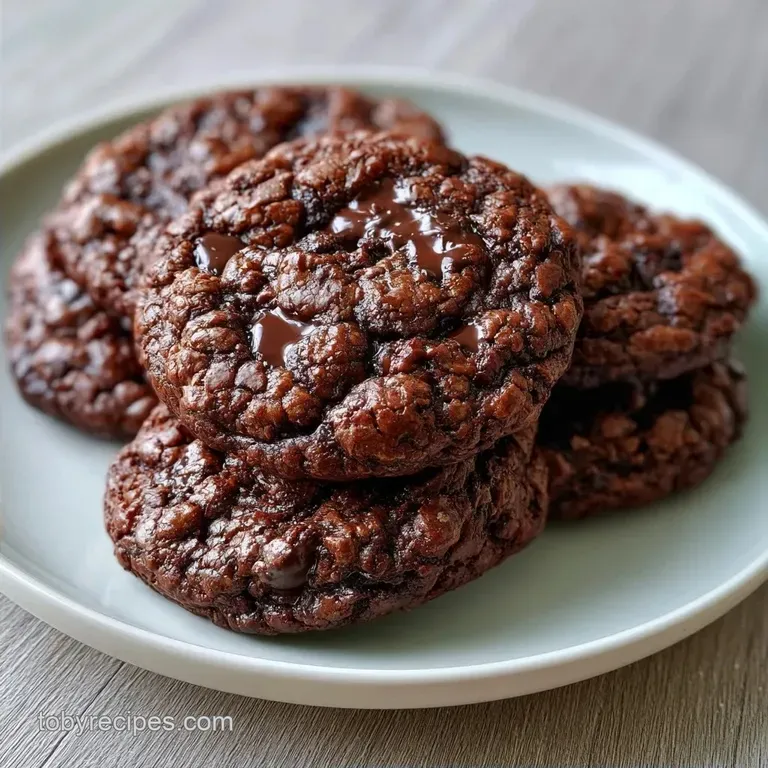 Dark Double Chocolate Cookies: Rich and Fudgy