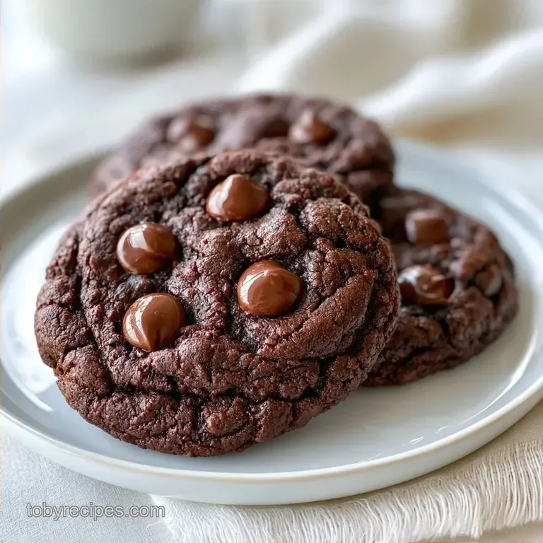 Double Chocolate Chip Cookies with Melted Butter