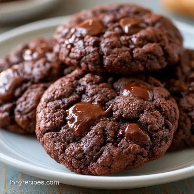 Rich Double Chocolate Chunk Cookies