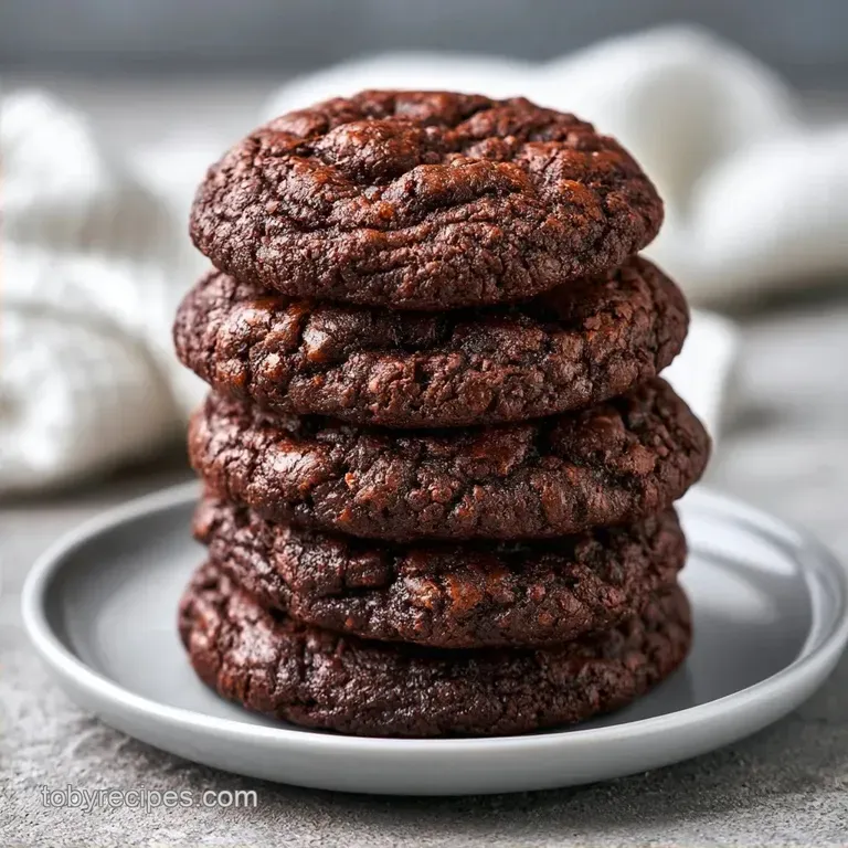 Fudgy Chocolate Cookies with Dark Cocoa