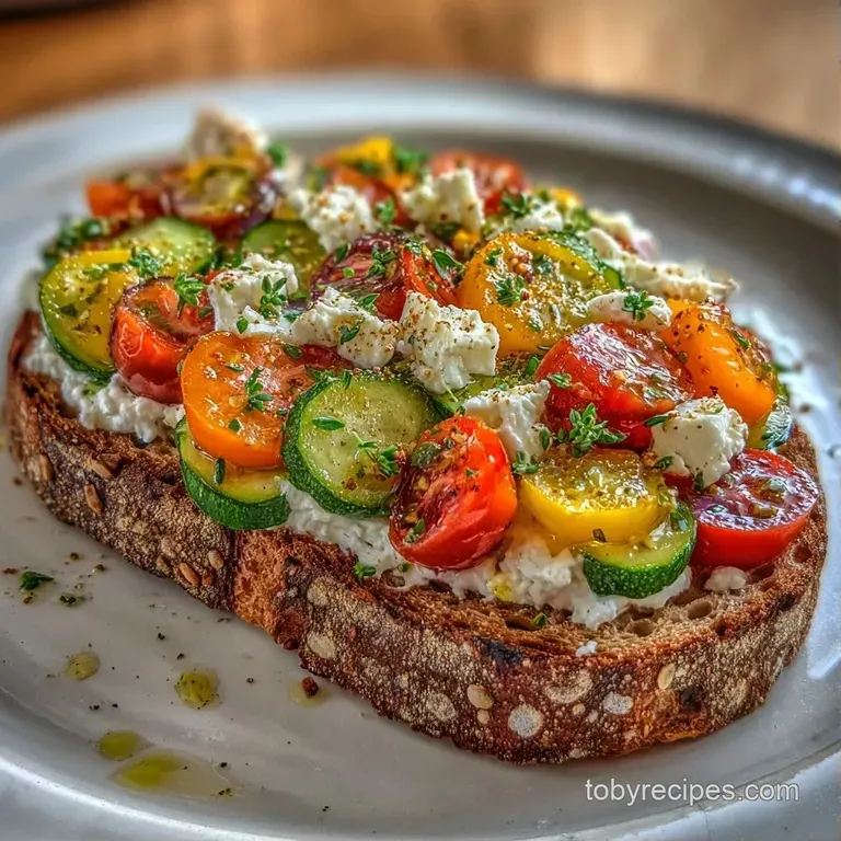 Sliced toasted pita revealing vibrant layers of red pepper, feta, and greens, served beside a small bowl of olives.