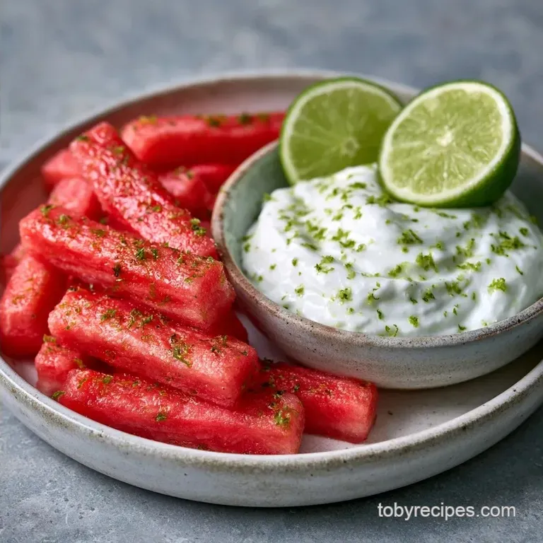 Healthy Watermelon Fries Greek Yogurt in 10 Minutes