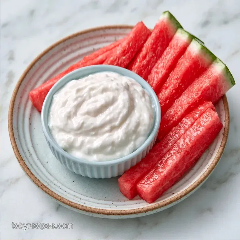Honey Greek Yogurt Watermelon Fries in 10 Minutes