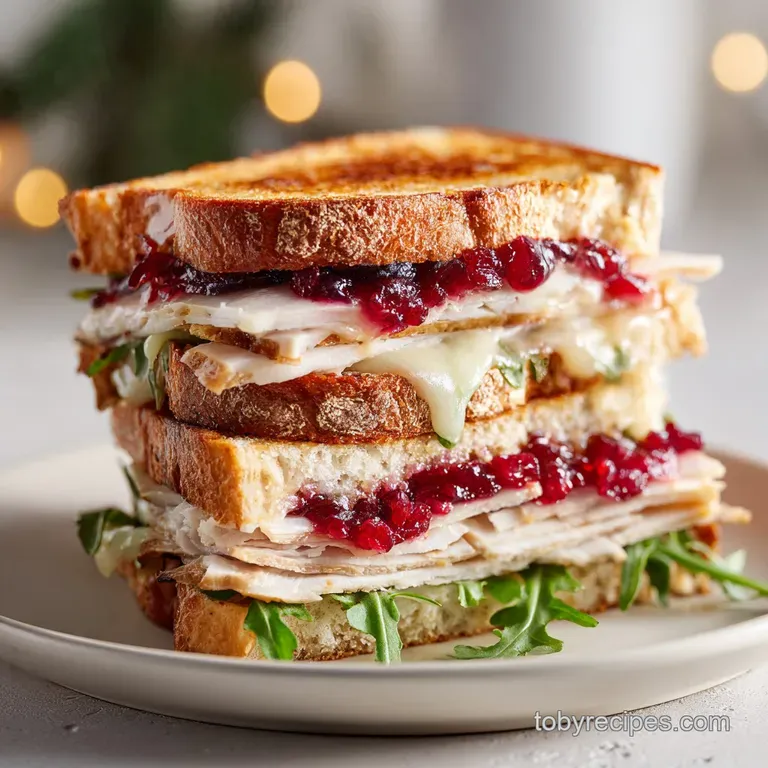 Leftover Cranberry Turkey Sandwich: Crispy & Gooey