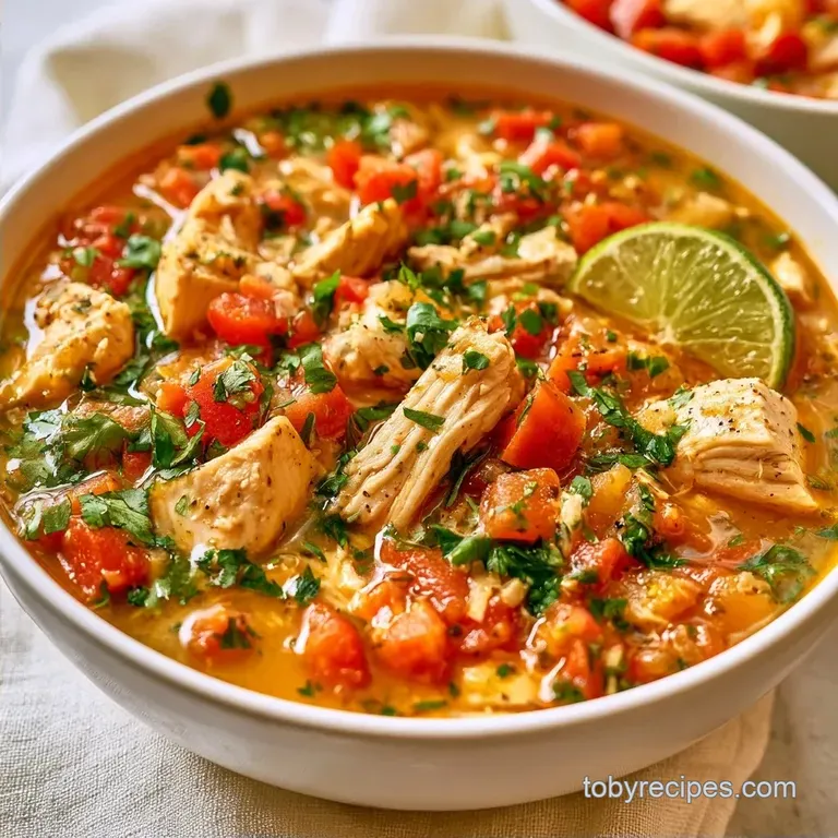 Lime Cilantro Chicken Soup in 45 Minutes