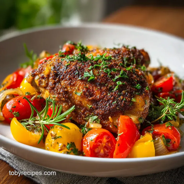 One Pan Roasted Chicken and Vegetables